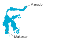 map cities sulawesi small